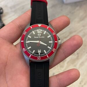 SERGIO TACCHINI STREAMLINE MENS SILICON SPORTS WATCH 44mm!